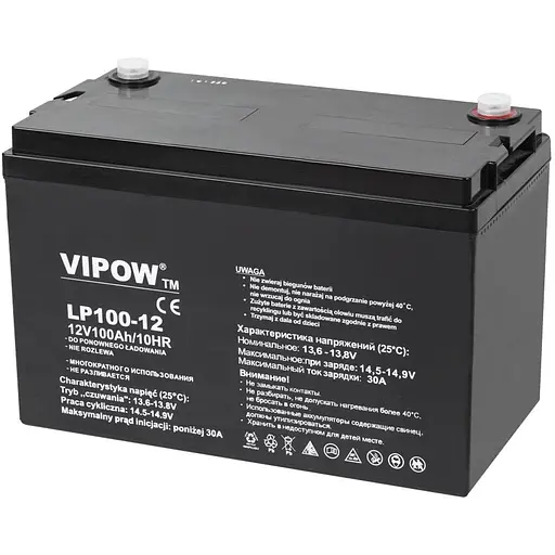 Аккумулятор гелевый VIPOW 12V 100Ah (BAT0225)