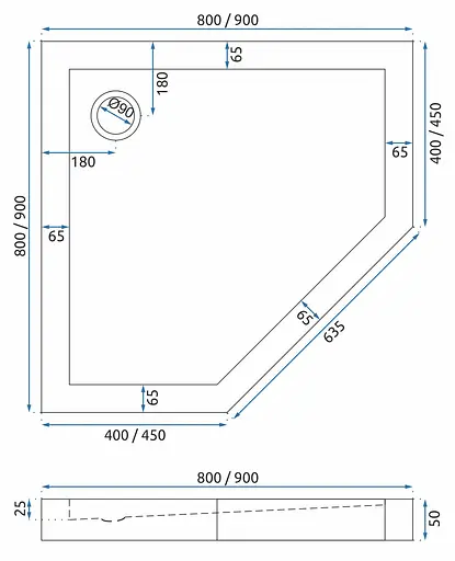 Душевой поддон Rea Diamond white 80x80 REA-K8544 Белый - фото 5