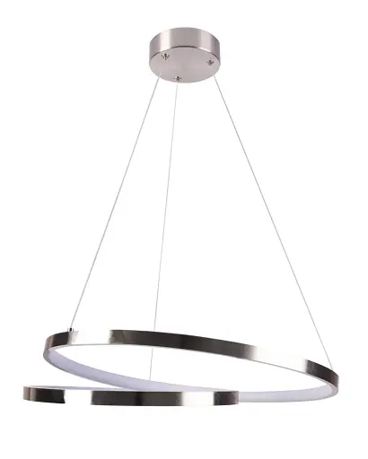 Люстра підвісна світлодіодна кругла Goldlux 328045 Zefira 50 Led 1x40W 4000K 3700Lm IP20 Нікелевий - фото 1