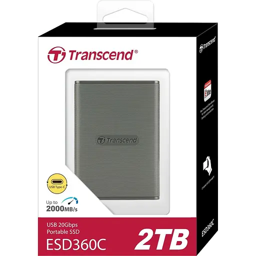 Накопитель SSD Transcend SSD 2TB ESD360C Gray (TS2TESD360C) (FFMSTR02148) - фото 2