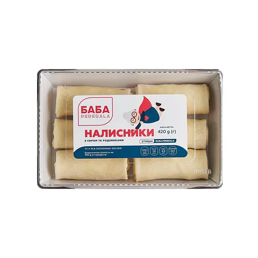 Блинчики ТМ БАБА PEREDALA со сладким сыром и изюмом  - фото 1