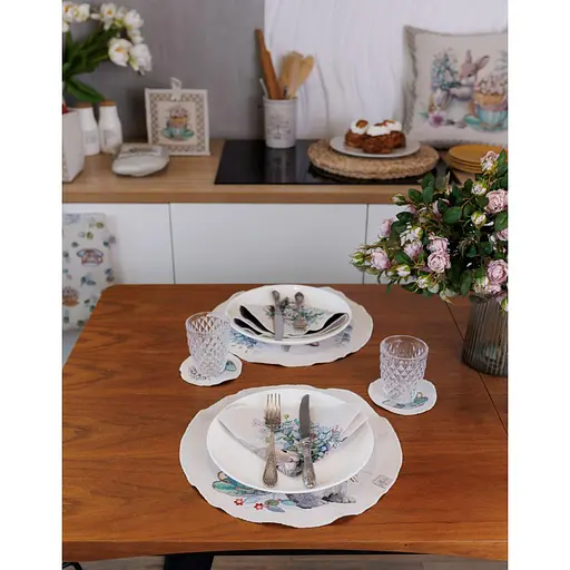 Набор салфеток под чашку Прованс Очарование d=11 см 4 шт. (44342) - фото 3