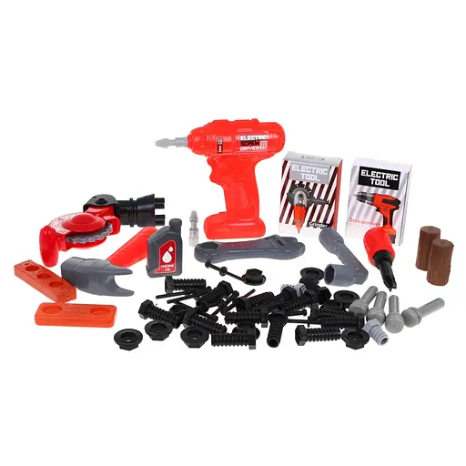 Майстерня Ramiz з інструментами для дітей DIY набір 2в1 червоний 8028A - фото 5