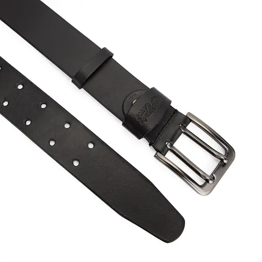 Ремінь чоловічий шкіряний чорний НС-4067 (130 см) з двома язичками - фото 2