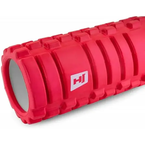 Роллер массажер (валик, ролик) Hop-Sport EVA 33 x 10см HS-A033YG красный - фото 2