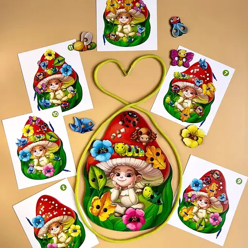 Деревянная шнуровка "Мухоморчик" Ubumblebees (ПСД132) PSD132 - фото 5