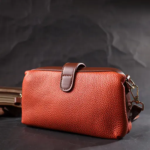 Клатч Vintage с защелкой из натуральной кожи 19.5х10х5.5 см sum0029012 - фото 10