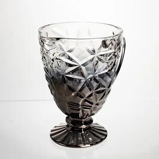 Кувшин стеклянный для компота 1.2 л ребристый фигурный графин для лимонада мохито-сангрии напитков Серый Yiwu HP-19-179 - фото 3