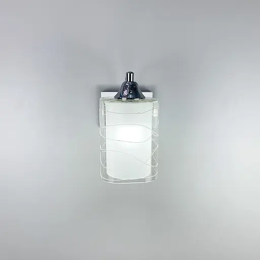 Бра в білому корпусі на 1 плафон Line F 126/1 CR+WT+WT - фото 5