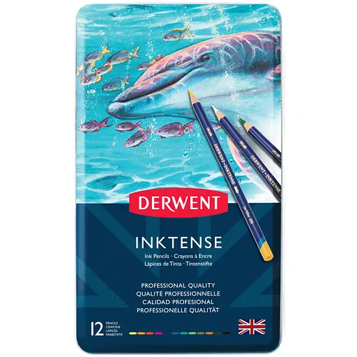 Чернильные карандаши Inktense 12 цветов Derwent - фото 1