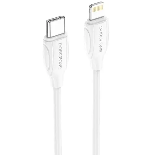 Кабель Type-C - Lightning, 3 м, білий, Borofone BX19, 20 Вт, 3A - фото 1