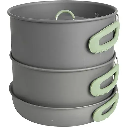 Набор посуды Bo-Camp Explorer XL Hard Anodized Grey/Green 4 предмета (2200249) - фото 11