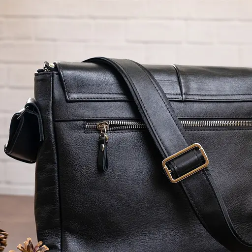 Чоловіча шкіряна сумка SHVIGEL  29х22х8,5 см sum0012608 - фото 10