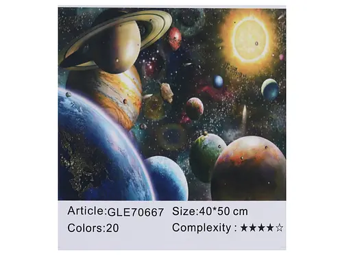 Алмазная мозаика по номерам Планеты 70667_BGLE, 40x50 см