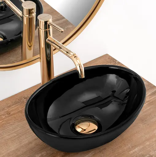 Умивальник Rea Sofia mini накладний black REA-U8013, Чорний - фото 2