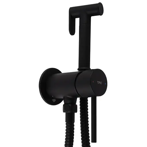 Змішувач гігієнічний TOPAZ LOFT TLF 32106-H39-BL латунний з душовим шлангом для ванної та туалету - фото 4