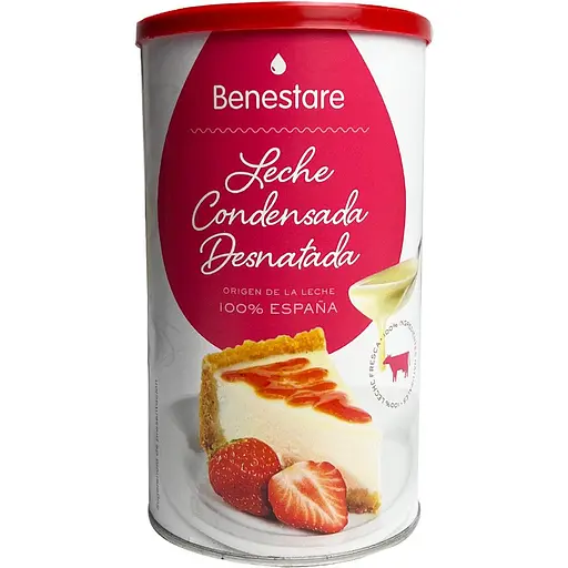 Уцінка. Згущене молоко Benestare Leche Condensada Desnatada знежирене 1035 г 