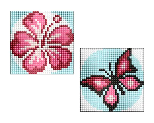 Набір з алмазною мозаїкою на самоклеючій основі для дітей Рожевий колір, 9x9 см, AMS1063