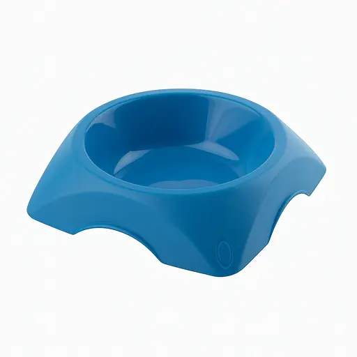 Миска для корма пластиковая 21,9x21,9x5,3h, 0,8 л, синий