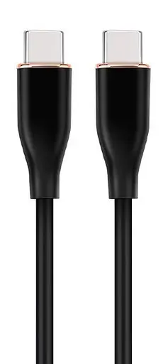 Кабель Type-C – Type-C, 1.5 м, черный, Cablexpert, 60 Вт, 3A (CC-USB2S-CMCM-1.5M-BK) - фото 1