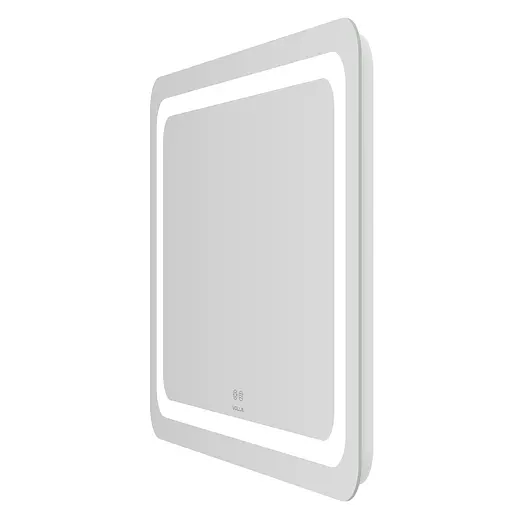 Дзеркало Volle Luna Tanga прямокутне 100x70 см, з підсвічуванням по контуру, з підігрівом, сенсорним вимикачем хром 1648.52141700, Хром - фото 3