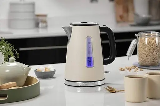 Russell Hobbs Электрочайник Luna Stone, 1.7л, металл, под камень, бежевый - фото 2