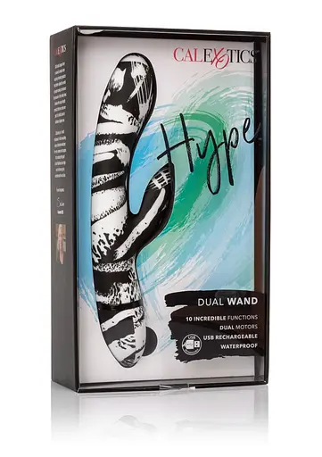 Вібратор-кролик CalExotics Hype Dual Wand 20 см (мульті) - фото 12
