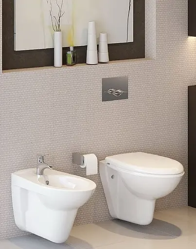 Унитаз подвесной Idevit Samanyolu 1004-0616, Белый - фото 2