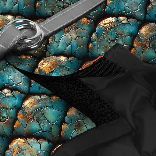 Шлея для собак Waudog Clothes м'яка з QR адресником, малюнок "Луска", XS4 - фото 3