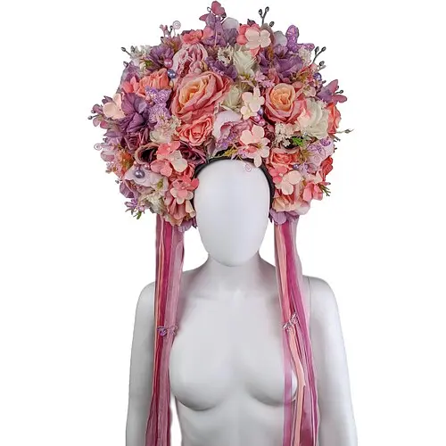 Обруч великий двосторонній з квітами Рогнеда - фото 1