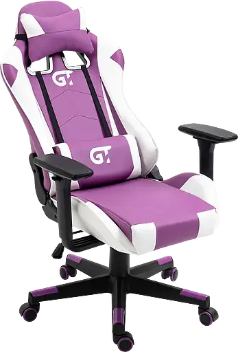 Геймерское детское кресло GT Racer белое с фиолетовым (X-5934-B Kids White/Violet) - фото 6
