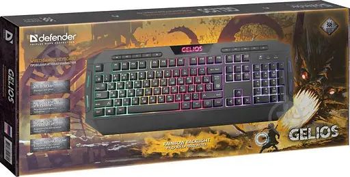 Клавіатура повнорозмірна Defender Gelios GK-174DL (чорна) - фото 3