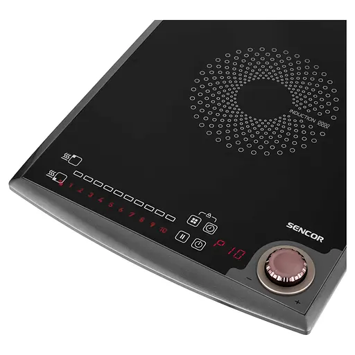 Плитка настільна Sencor індукційна, комф. - 2, 1.3+1.8кВт, кер - сенсор-мех., чорний - фото 4