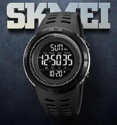 Спортивные наручные часы Skmei 2070 (Черные с прозрачным корпусом и черным циферблатом) - фото 5