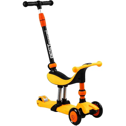 Самокат-велобіг 3 в 1 Best Scooter 32х14х61-75 см Помаранчевий 000231685