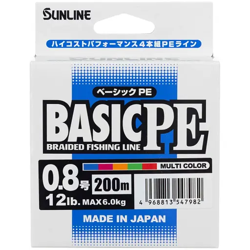Шнур Sunline Basic PE 200 м (Multi Color) 0.8/0.153 мм 12 lb/6 кг - фото 2