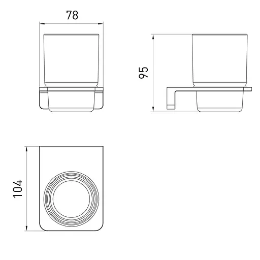 Склянка для ванної кімнати Volle Solo 2510.220101 хром - фото 2