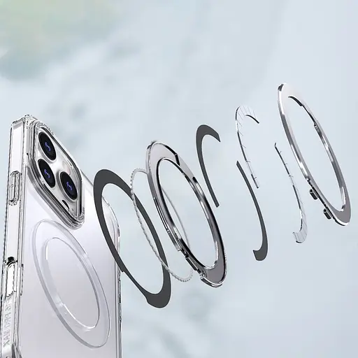 Чохол Epik TPU+PC Empire with MagSafe and Ring для Apple iPhone 16 Pro 6.3 Clear - фото 7