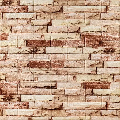 Самоклеящаяся 3D панель 700x770x5мм Бежевый Кирпич Катиринославский SW-00001375 - фото 1