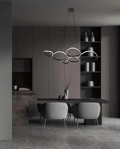 Подвесной светильник, люстра Goldlux 334053 Petra LED 1x58W 4000K 9000Lm IP20 черный - фото 3