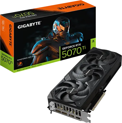Видеокарта GeForce RTX 5070 Ti 16GB Gigabyte Windforce (GV-N507TWF3-16GD)