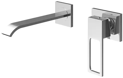 Смеситель для умывальника Kohlman Nexen-S chrome + BOX скрытого монтажа SQW183U Хром - фото 1