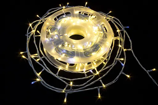 Світлодіодна гірлянда вулична на будинок Нитка 50 метрів Тепле світло 500 LED від мережі новорічна, Laplandia (ww.01.6w.500+)