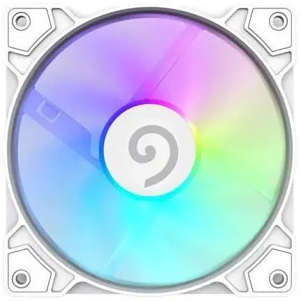 Вентилятор 120 мм GameMax FN12A-S5-W білий 120х120х25 мм ARGB підсвічування 800-1600 об/хв до 30 дБ 4-pin (PWM, 50 см) - фото 1