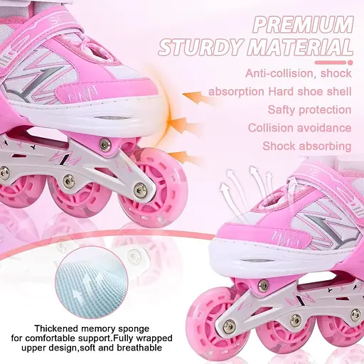 Детские роликовые коньки FYHART с подсветкой - фото 2