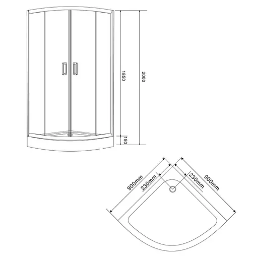 Душова кабіна Eger Tisza 80x80 скло Zuzmara 599-020, матовий, білий - фото 8