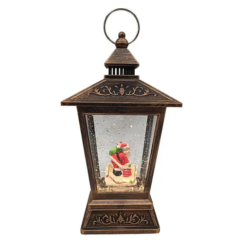 Cветильник декор новогодний Фонарь HC-D003 Led USB-кабель AAх3 (12x12x23,7см)