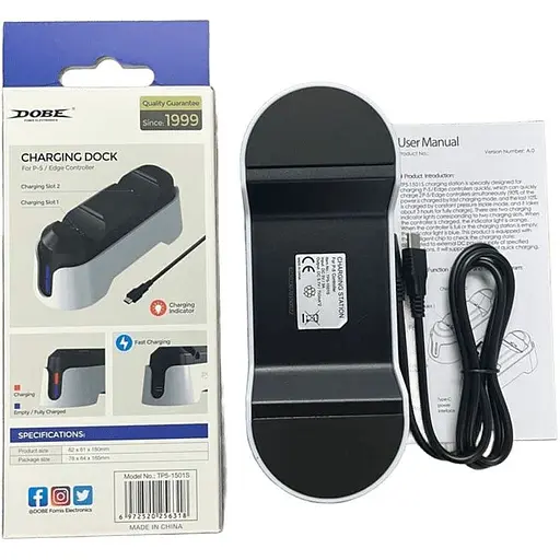 Зарядна станція Dobe Dual Charging Dock TP5-1501S для DualSense Sony White (126583) - фото 8