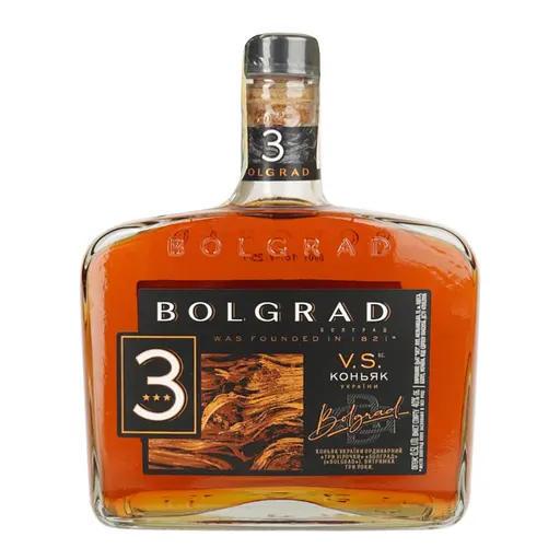 Коньяк Украины Bolgrad VS 3 звезды 40% 0.5 л - фото 1