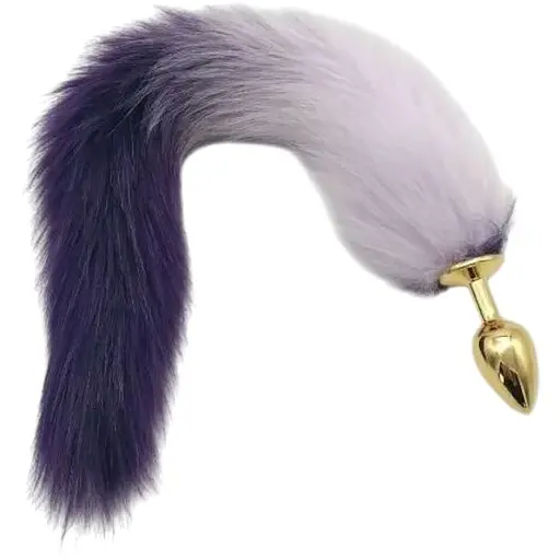 Анальна пробка з хвостом SKN-L24 (розмір S), Фіолетовий